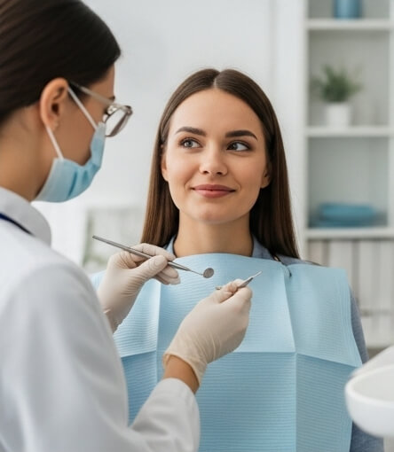 Women getting tooth pain treatment - Emergency dentist Redhill
